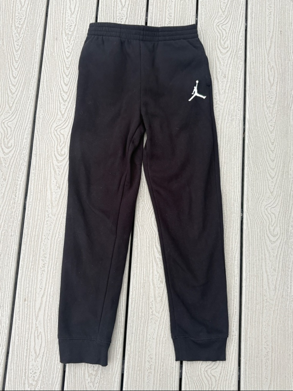 Jordan Black Kids' Jogger Sweatpants with White Jumpman